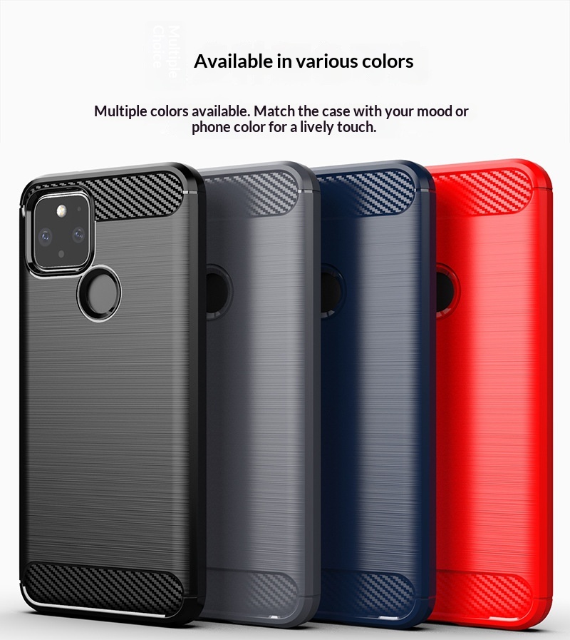 Compatibel met Pixel 5 telefoonhoesje Google beschermhoes 7 Pro ST siliconen geborsteld volledige dekking geïntegreerd_voghion.com