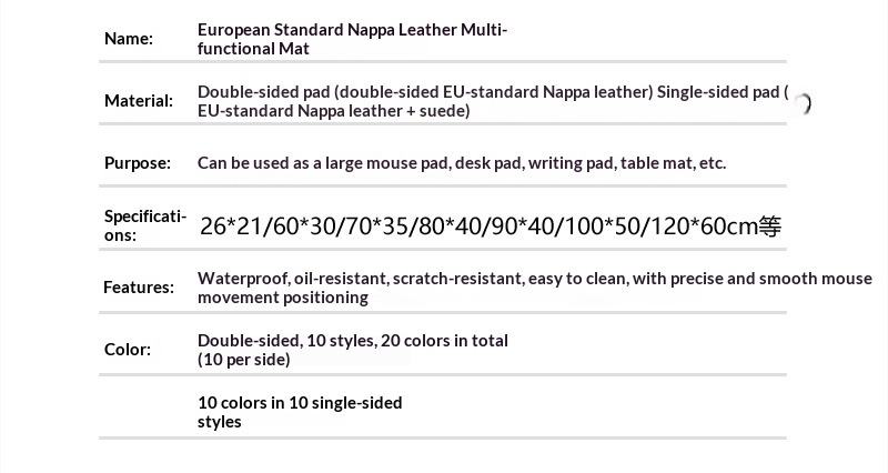 Double Sided Desk Mat Waterproof Leather Mouse Pad For Laptop_voghion.com