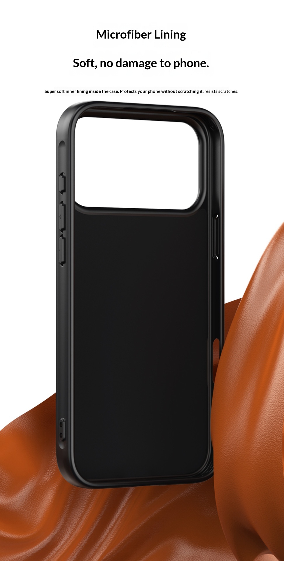 Unsichtbarer, drehbarer Ständer, kompatibel mit iPhone 17 Pro Max Hülle, magnetische Lederhalterung, Schutzhülle_voghion.com