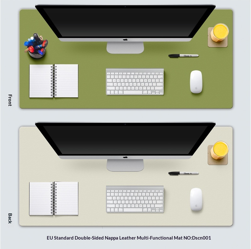 Double Sided Desk Mat Waterproof Leather Mouse Pad For Laptop_voghion.com
