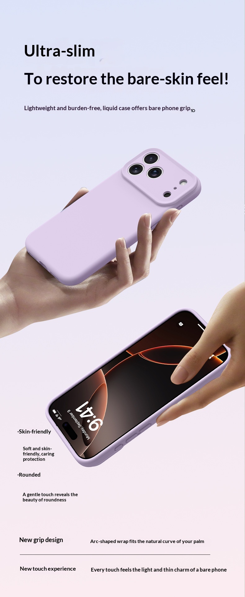 Flüssigsilikon, geeignet für iPhone 17 Zoll, Rundumschutz, stoßfeste Handyhülle für iPhone Pro Max, einfarbig mit integriertem_voghion.com