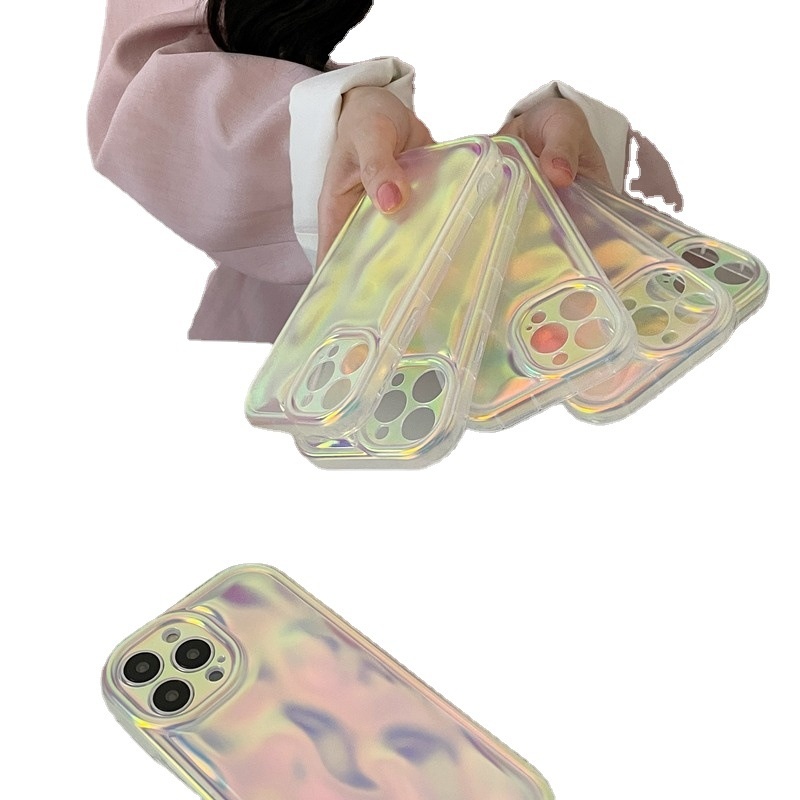 Custodia per iPhone 14 Pro Max in stile Laser di Zhao Lu Si, custodia di alta gamma per iPhone 13, custodia semplice e alla moda con motivo meteorite per iPhone 12._voghion.com