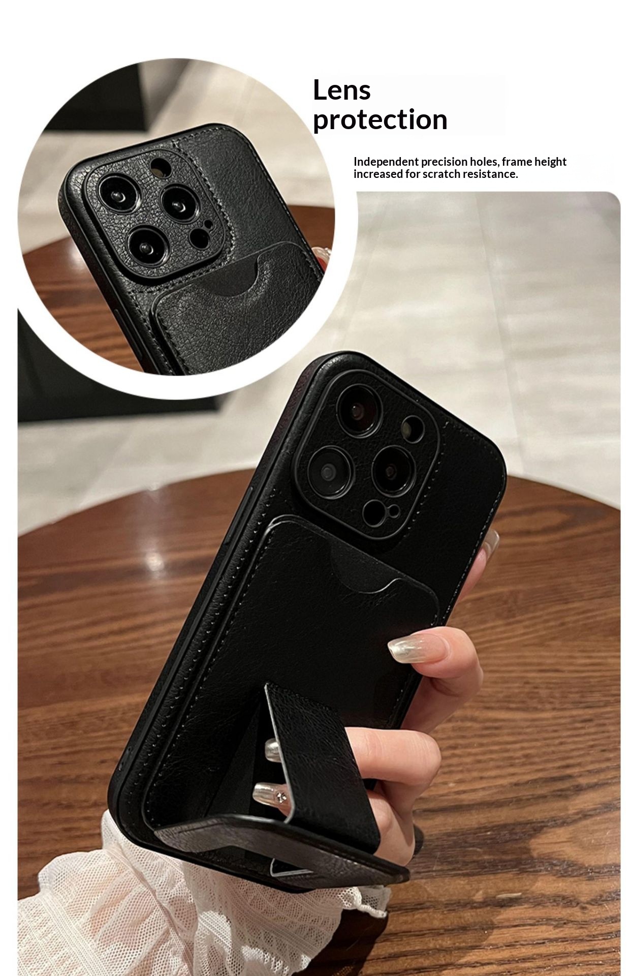 Shockproof Leather Phone Case With Card Slot And Stand For Iphone_voghion.com