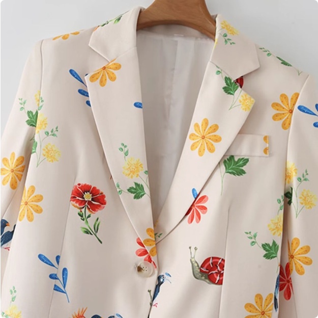 Abbigliamento femminile euroamericano, nuova moda primavera autunno, stile rustico pastorale, stampa floreale e di uccelli,_voghion.com