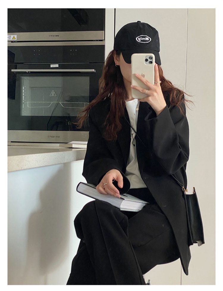 Pink Blazer 2022, Drapey, Suitable Spring, Autumn, Winter, Petite Chic Women's Suit, Casual And Versatile For Commuting_voghion.com