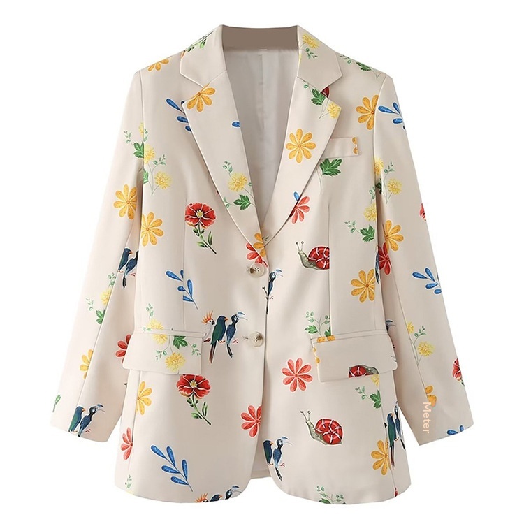 Abbigliamento femminile euroamericano, nuova moda primavera autunno, stile rustico pastorale, stampa floreale e di uccelli,_voghion.com
