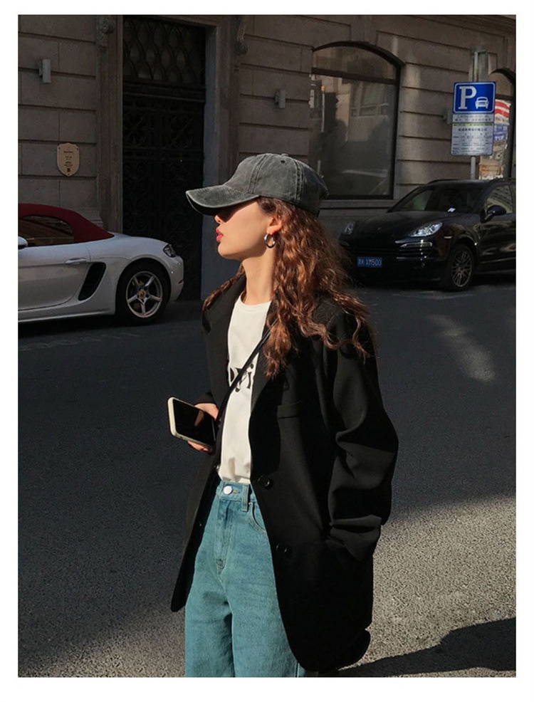 Pink Blazer 2022, Drapey, Suitable Spring, Autumn, Winter, Petite Chic Women's Suit, Casual And Versatile For Commuting_voghion.com