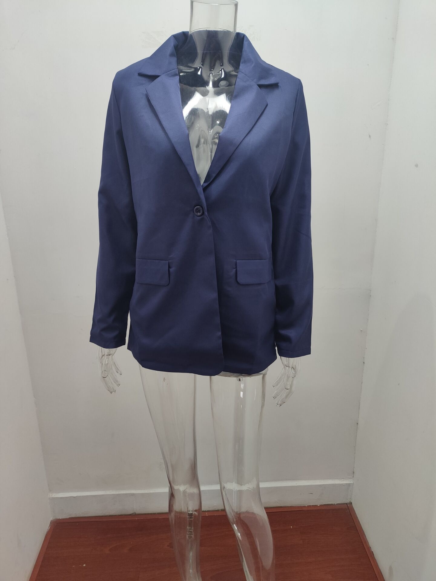 2025 Autumn New Elegant Jacket Wish Women's Long Sleeve Solid Color Suit Collar Single-Breasted Blazer_voghion.com