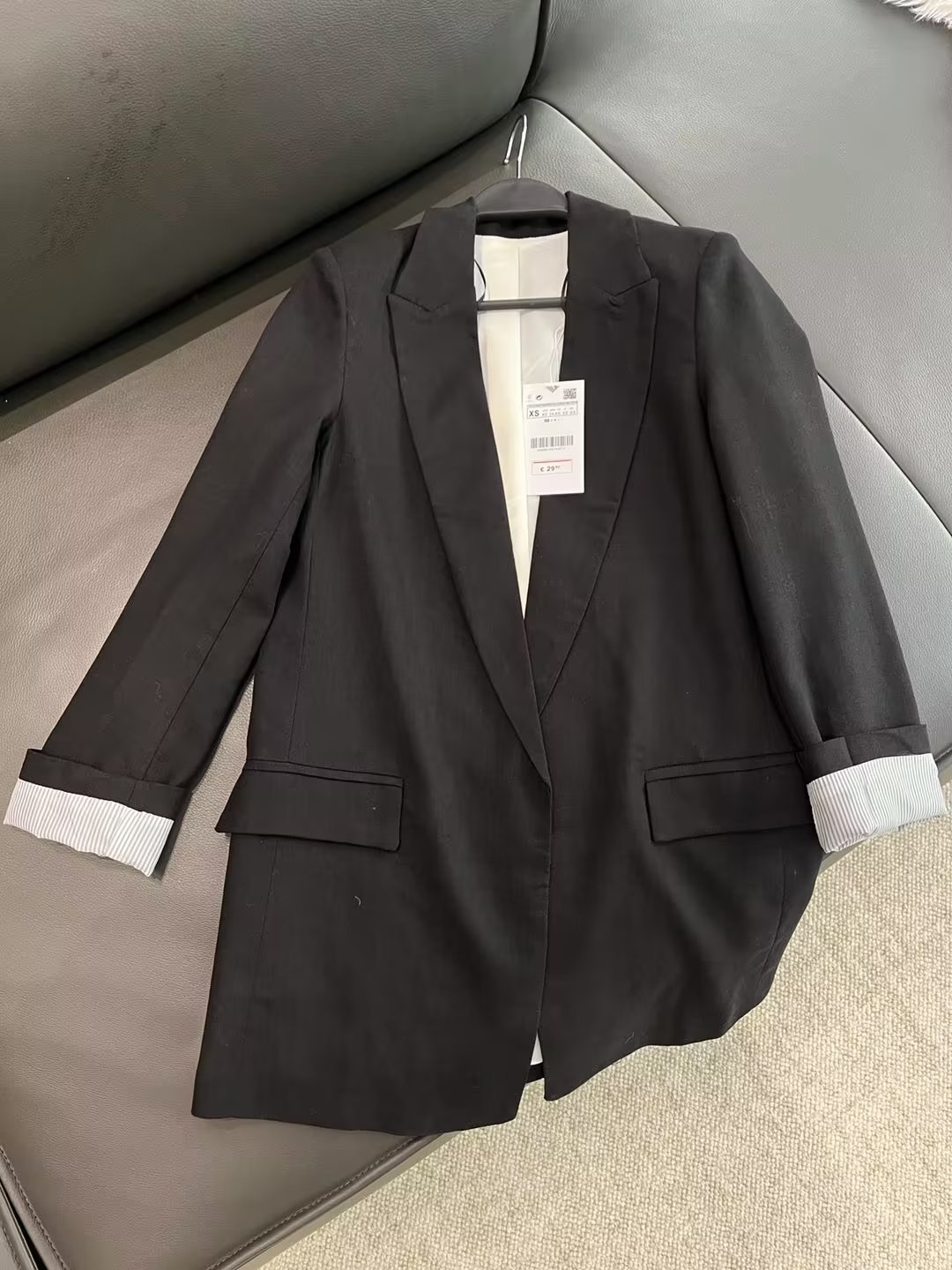 Damen Blazer Aus Leinen Mit Revers - Lässige Jacke Für Den Herbst_voghion.com