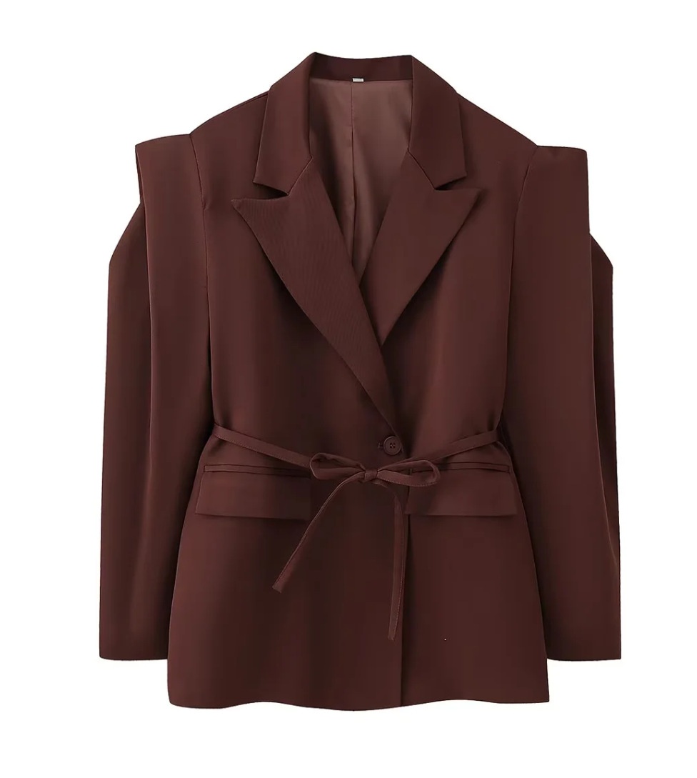 Elegantes Damen Blazer Tailliert Für Den Büroalltag_voghion.com