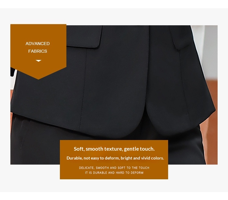 New Spring Collection Long-sleeve Set For Women, Formal Interview Attire, Slim-fit Black Blazer, Women's Suit_voghion.com