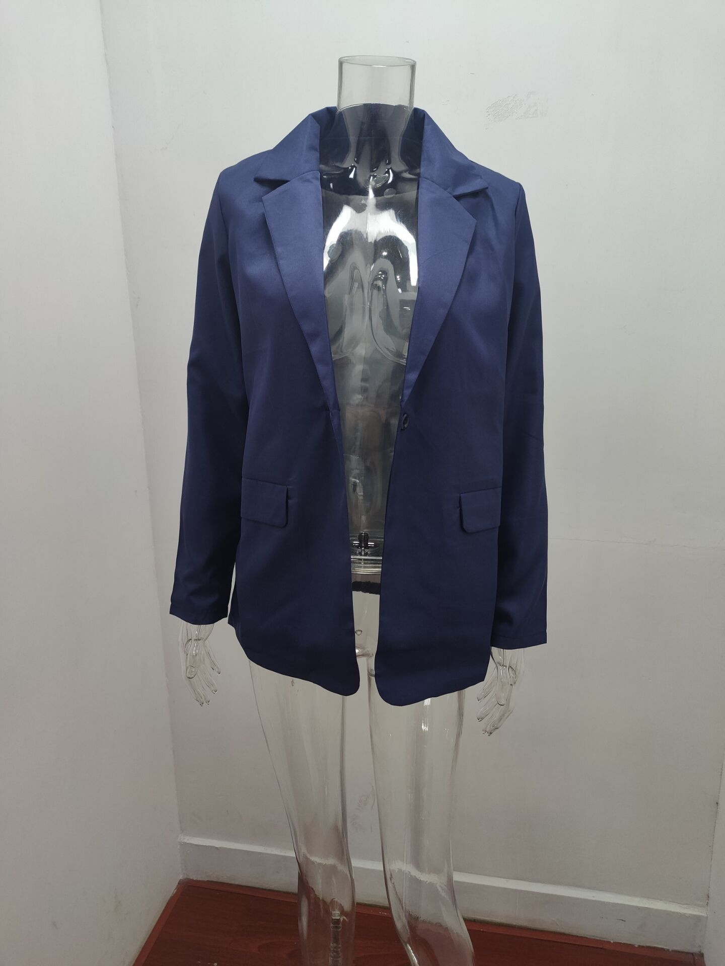 2025 Autumn New Elegant Jacket Wish Women's Long Sleeve Solid Color Suit Collar Single-Breasted Blazer_voghion.com