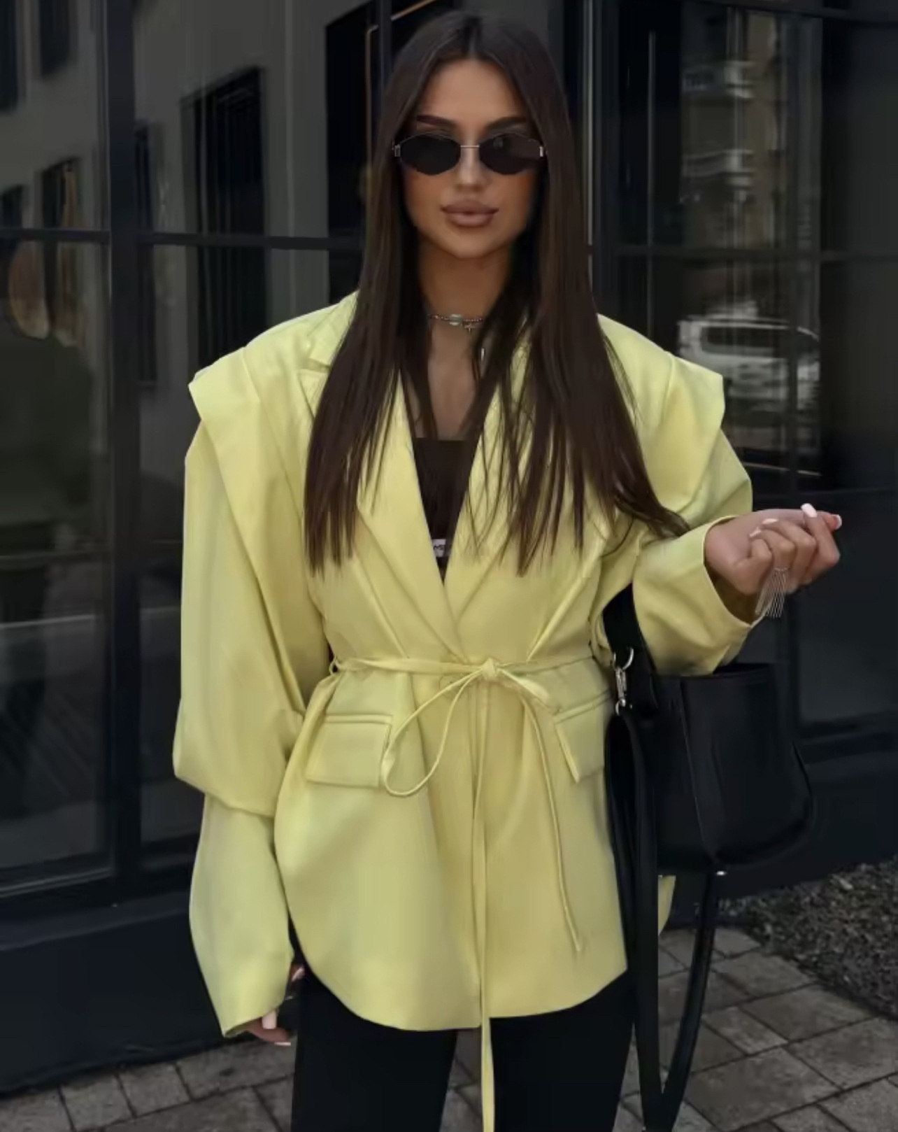 Elegantes Damen Blazer Tailliert Für Den Büroalltag_voghion.com