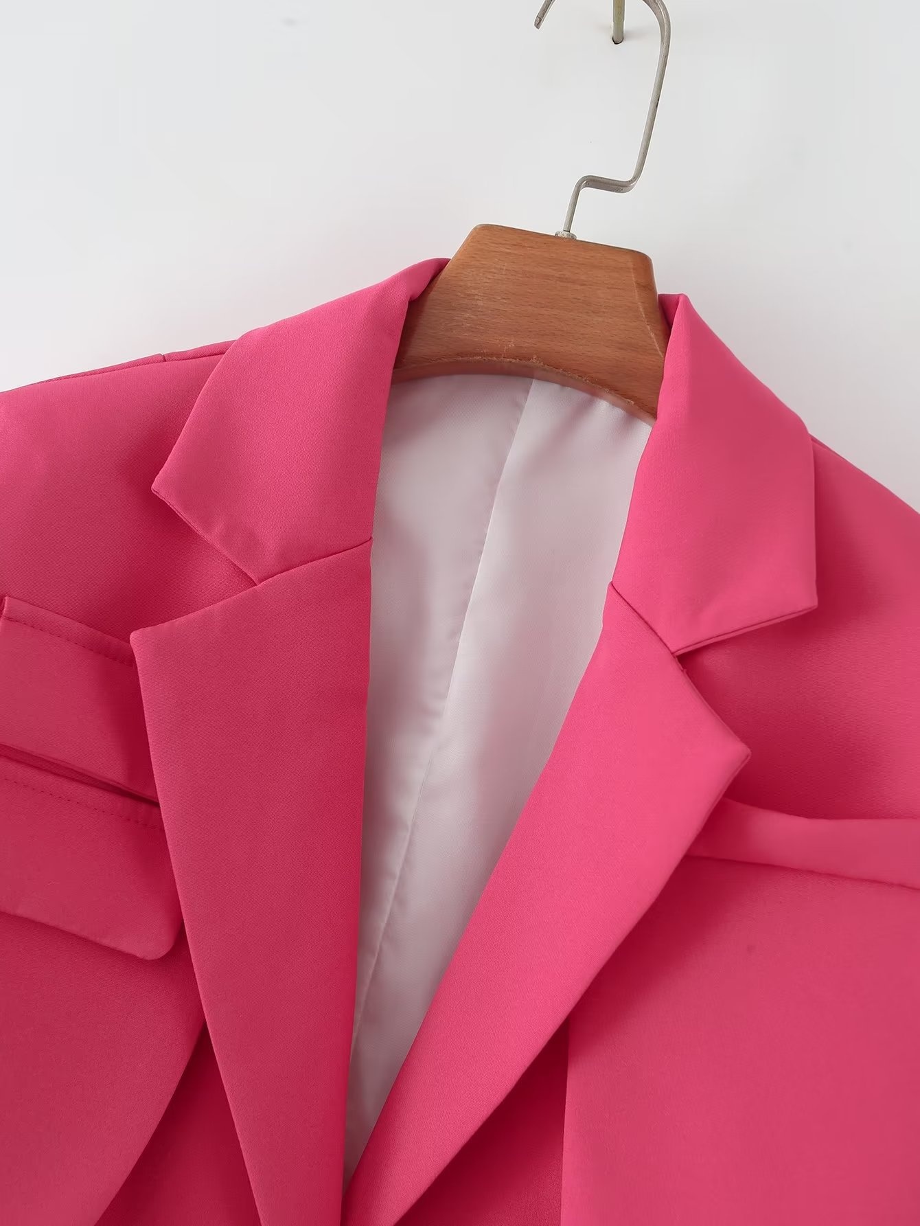 Damen Blazer Im Koreanischen Stil Mit Taillenbindung Einfarbig_voghion.com