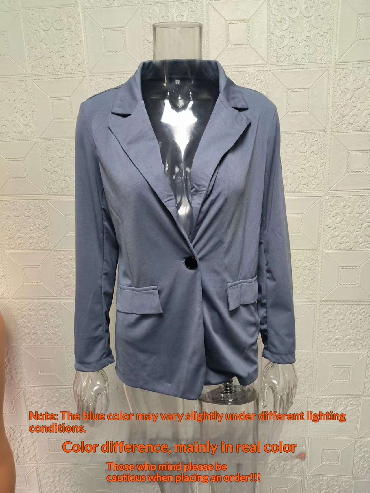Elegant Blazer For Women Slim Fit Solid Colour Spring Autumn_voghion.com