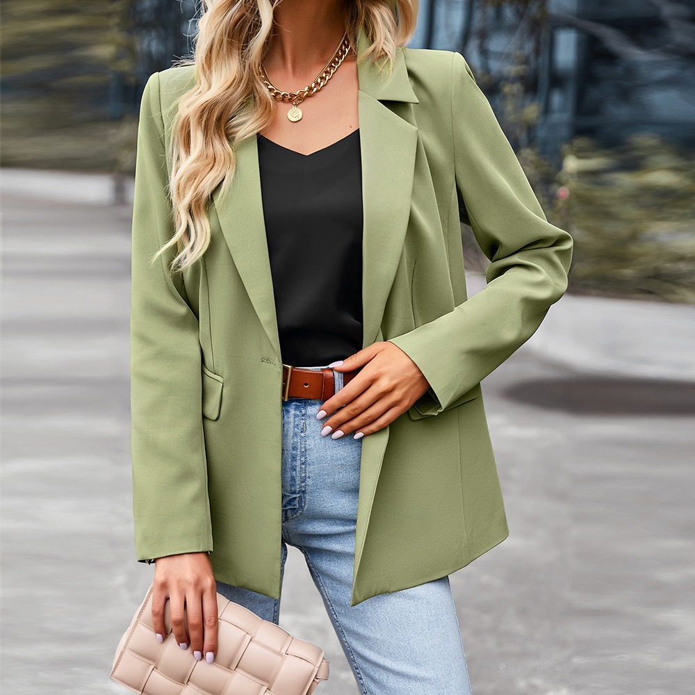 Blazer casual a maniche corte 2025, giacca versatile per l'inverno, ideale per abiti formali professionali da donna con design patchwork._voghion.com