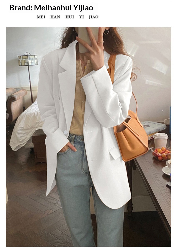 Pink Blazer 2022, Drapey, Suitable Spring, Autumn, Winter, Petite Chic Women's Suit, Casual And Versatile For Commuting_voghion.com
