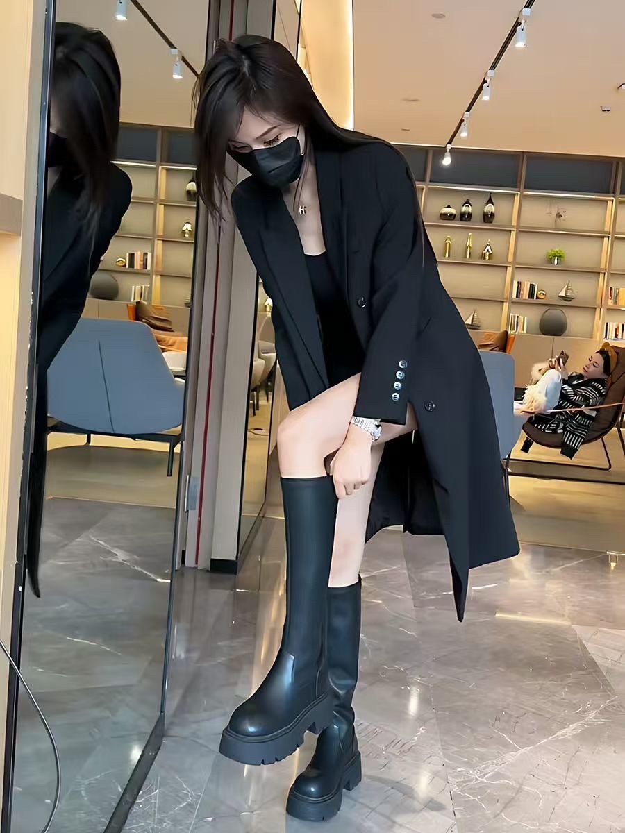 Elegant Plus Size Longline Blazer For Women Spring Autumn Style_voghion.com