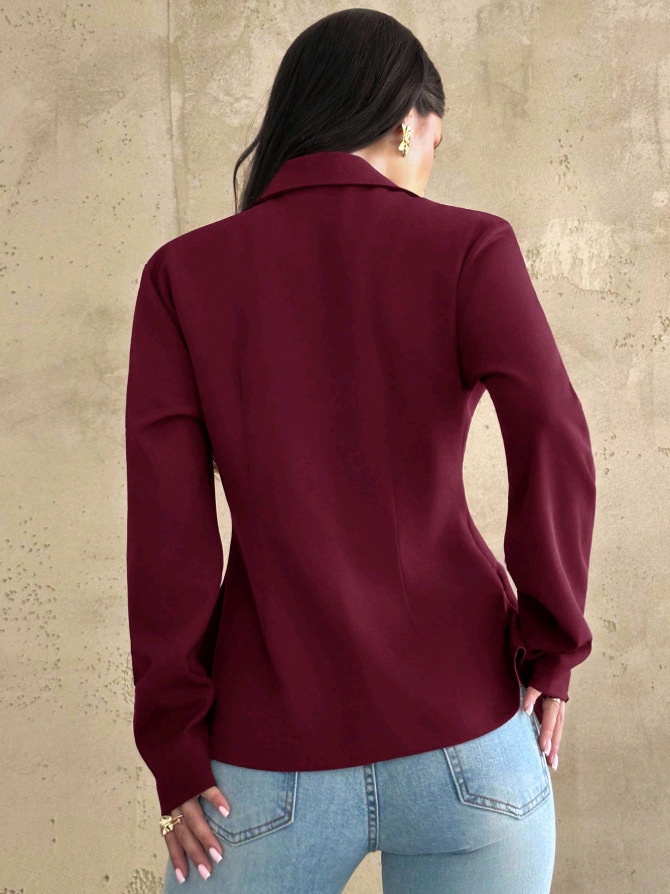 Blazer donna elegante taglio slim stile europeo_voghion.com