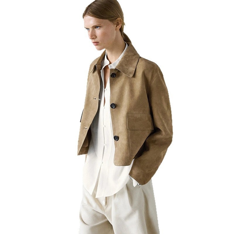 Blazer retrò da donna in stile europeo e americano transfrontaliero 2025, stile intellettuale autunnale, vestibilità ampia, elegante,_voghion.com
