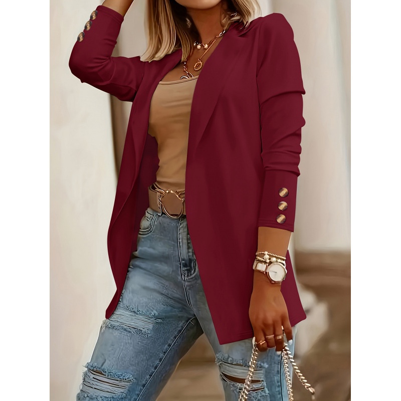 2025 New Cross-Border European And American Elegant White Women's Blazer_voghion.com