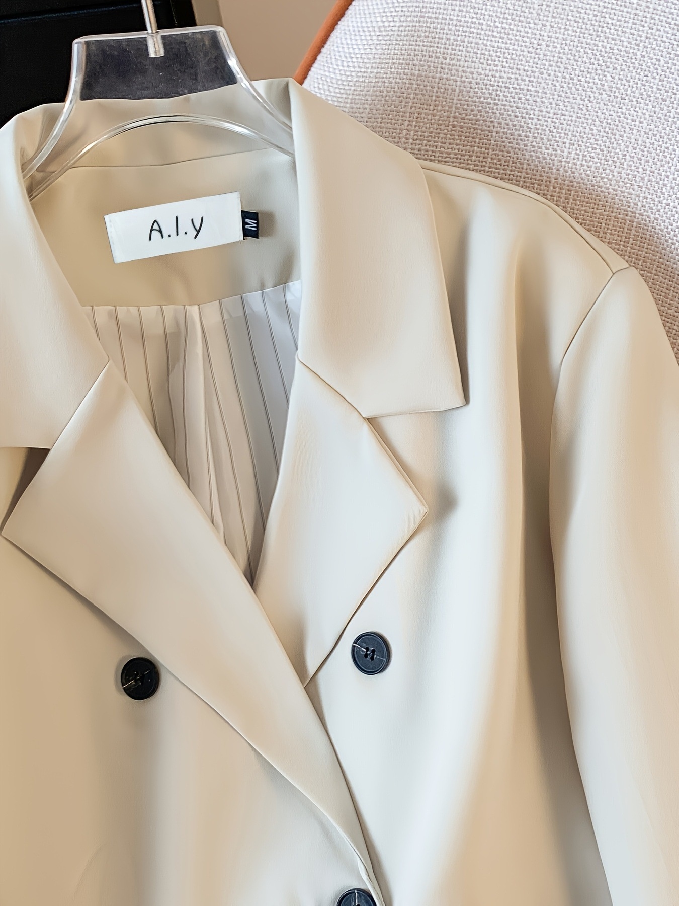 Blazer casual da donna color caffè per stile urbano primavera_voghion.com
