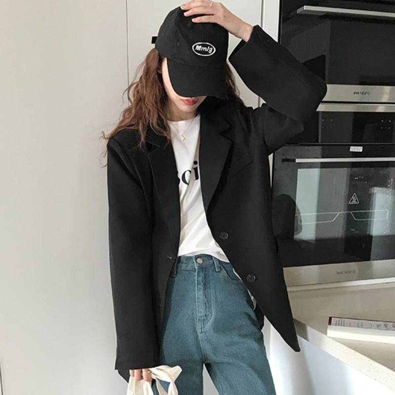 Pink Blazer 2022, Drapey, Suitable Spring, Autumn, Winter, Petite Chic Women's Suit, Casual And Versatile For Commuting_voghion.com