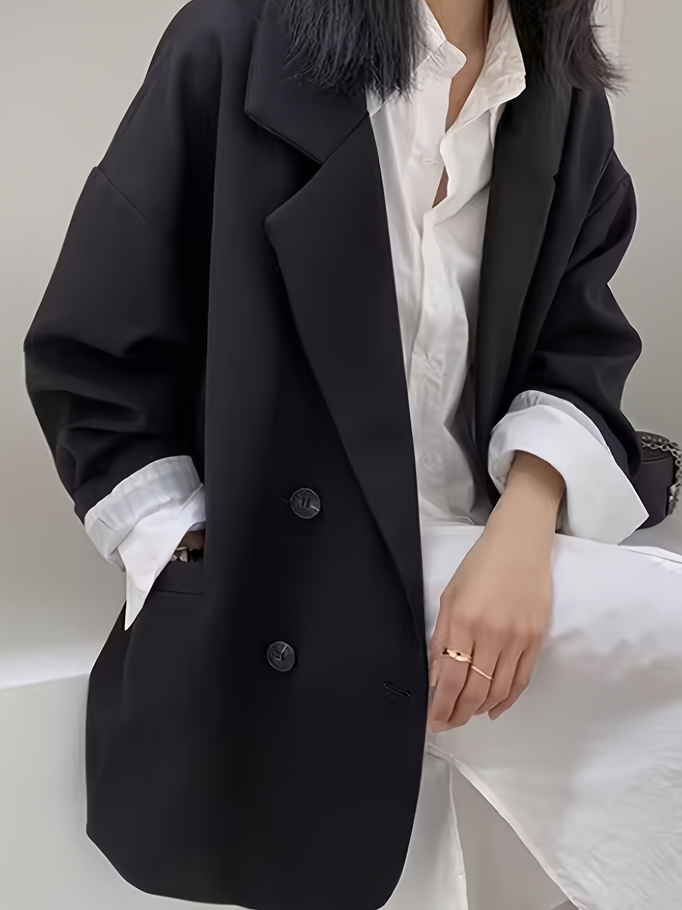 Blazer casual da donna color caffè per stile urbano primavera_voghion.com