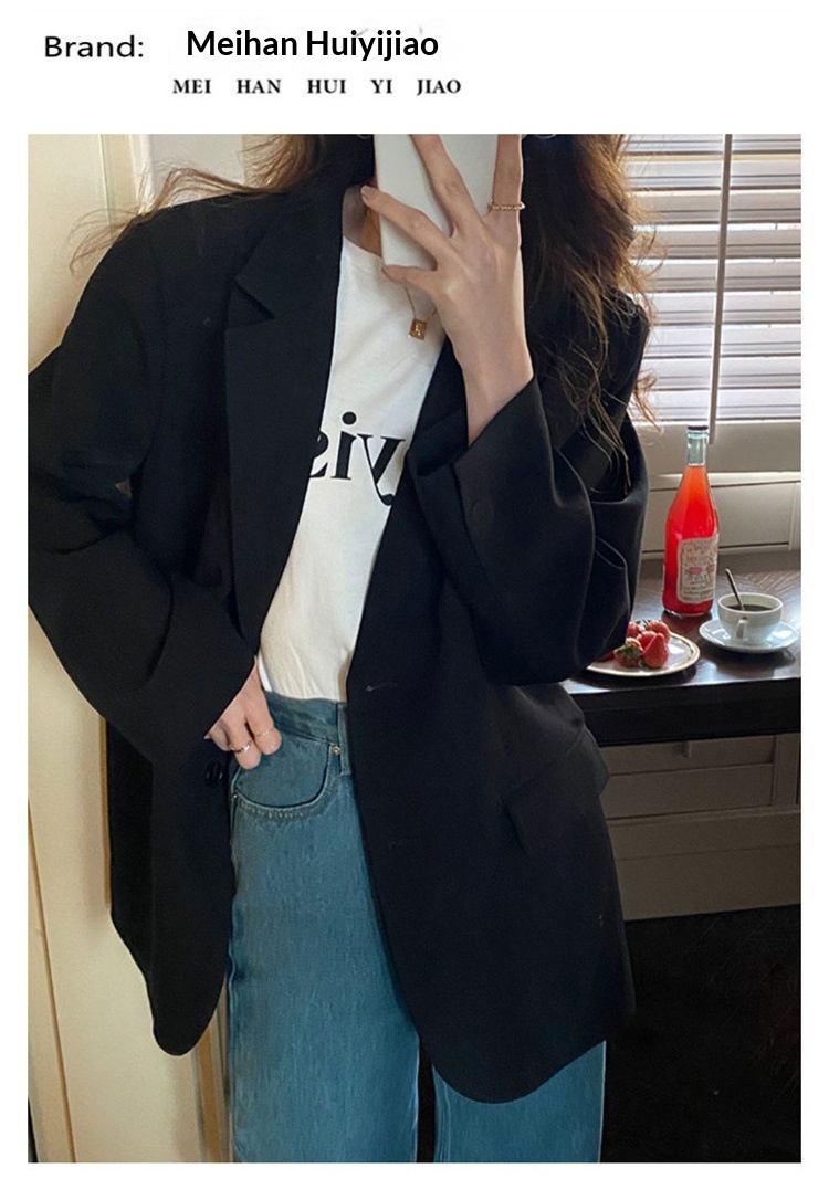 Pink Blazer 2022, Drapey, Suitable Spring, Autumn, Winter, Petite Chic Women's Suit, Casual And Versatile For Commuting_voghion.com