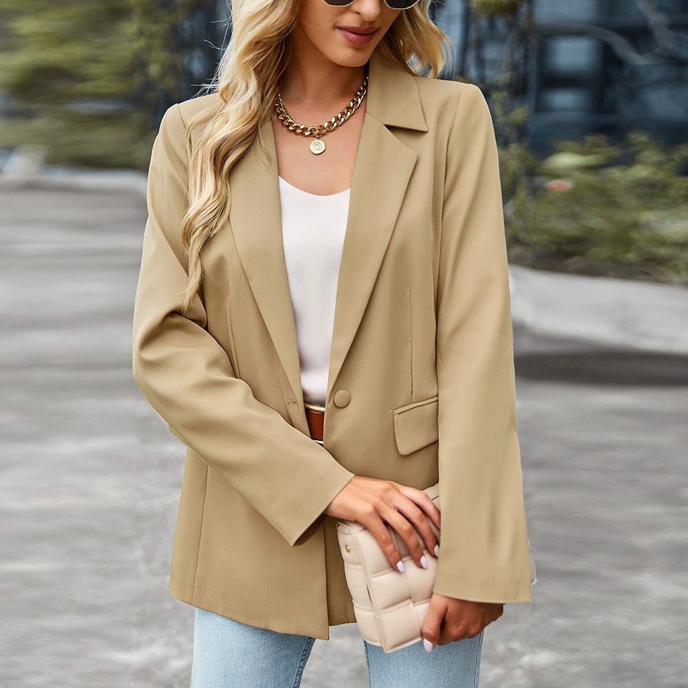 Blazer casual a maniche corte 2025, giacca versatile per l'inverno, ideale per abiti formali professionali da donna con design patchwork._voghion.com
