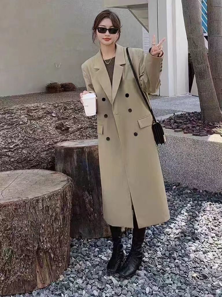 Elegant Plus Size Longline Blazer For Women Spring Autumn Style_voghion.com