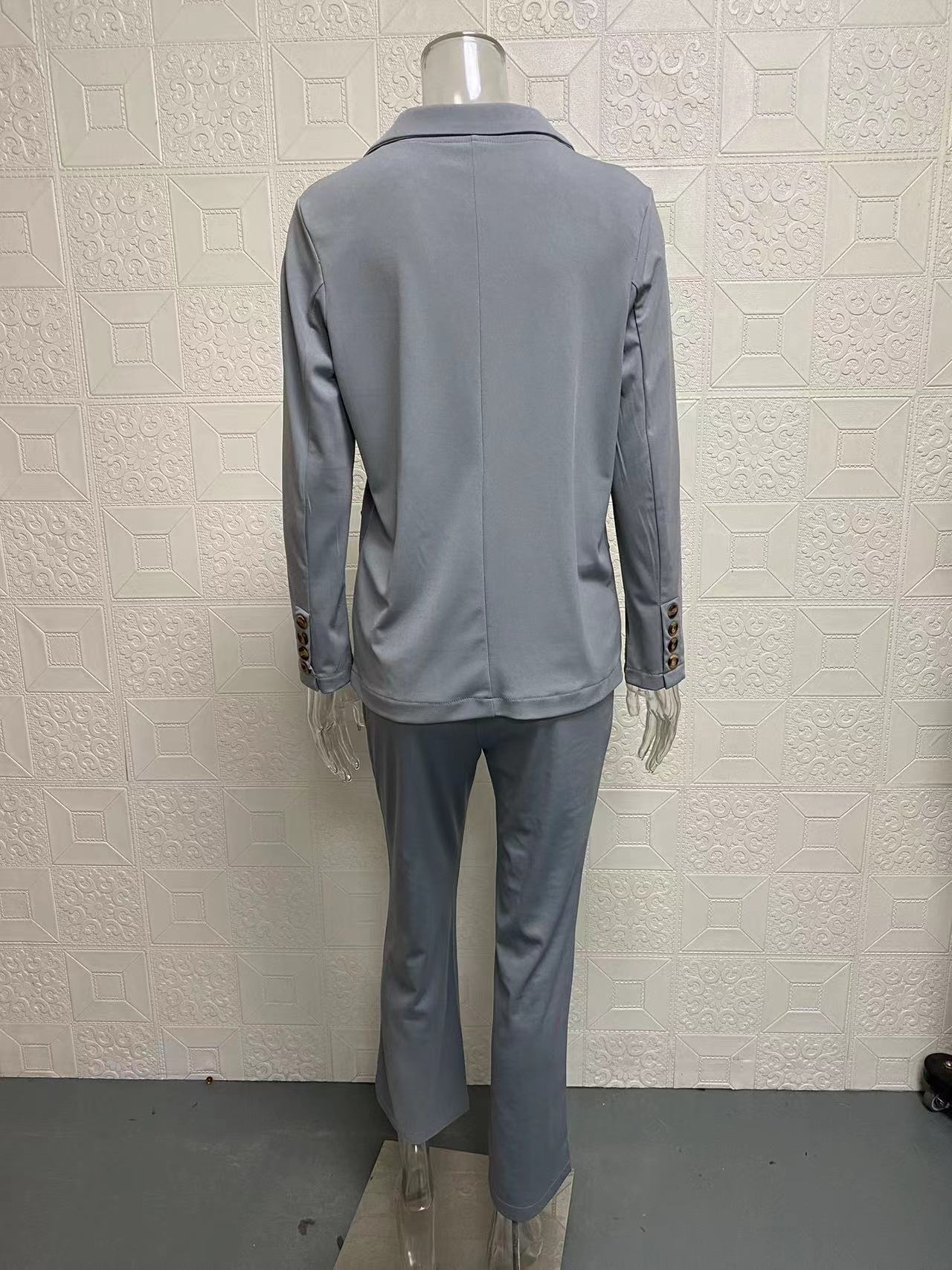 Elegant Blazer For Women Slim Fit Solid Colour Spring Autumn_voghion.com