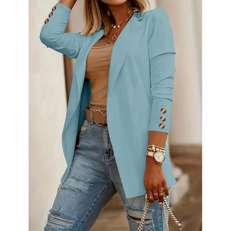 2025 New Cross-Border European And American Elegant White Women's Blazer_voghion.com