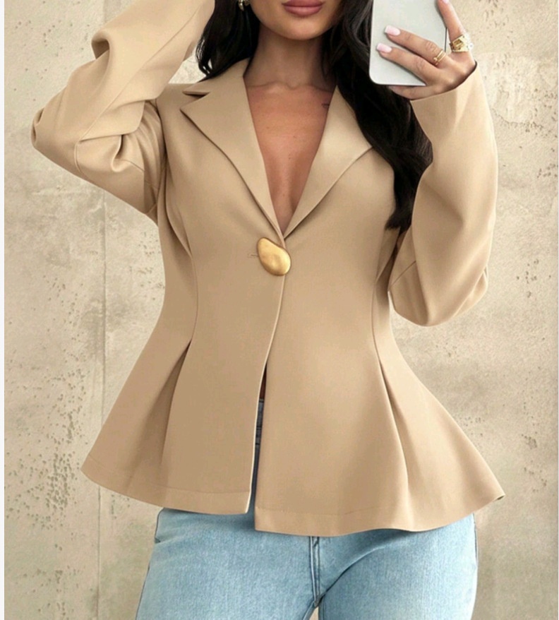 Blazer donna elegante taglio slim stile europeo_voghion.com