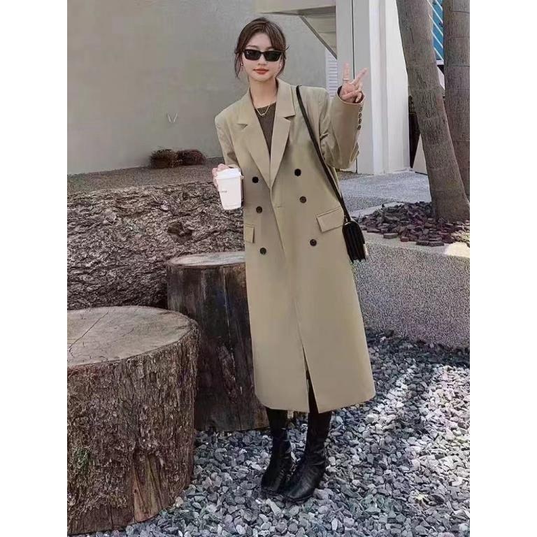 Plus-size Long Women's Blazer Spring Autumn, Korean Style, Casual, Loose, Simple, Suitable For Commuting, Elegant,_voghion.com