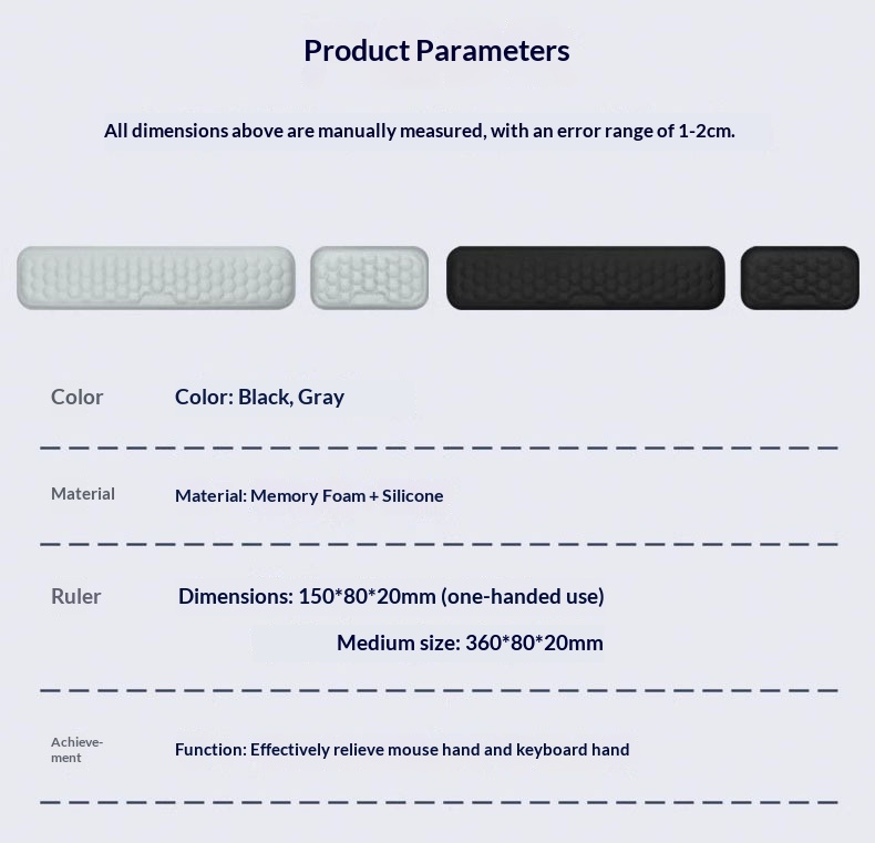 Mechanical Keyboard Memory Foam Mouse Support Comfortable Rest Wrist Pad For Women And Men_voghion.com