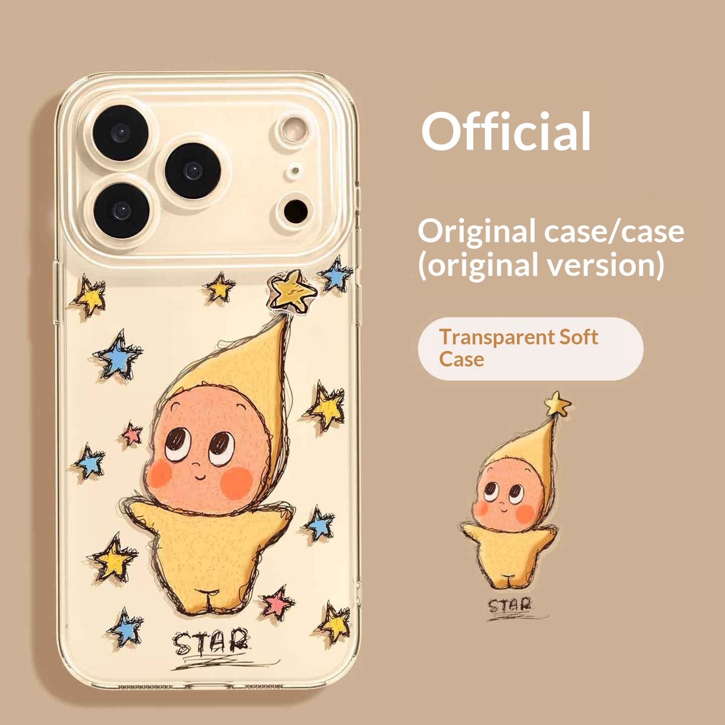 Star People Compatible IPhone 17 Pro/16 Plus Transparent Phone Case 11/12/13 Pro/XS Full Coverage_voghion.com