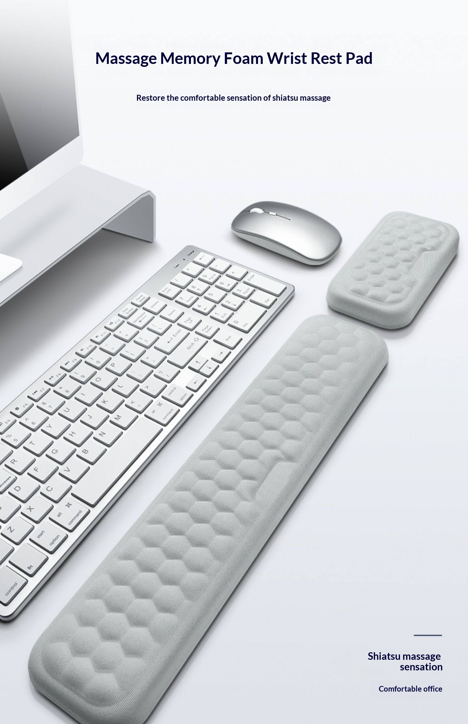 Mechanical Keyboard Memory Foam Mouse Support Comfortable Rest Wrist Pad For Women And Men_voghion.com