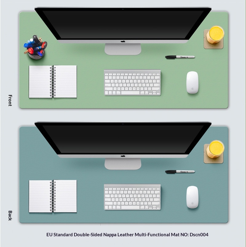 Double Sided Desk Mat Waterproof Leather Mouse Pad For Laptop_voghion.com