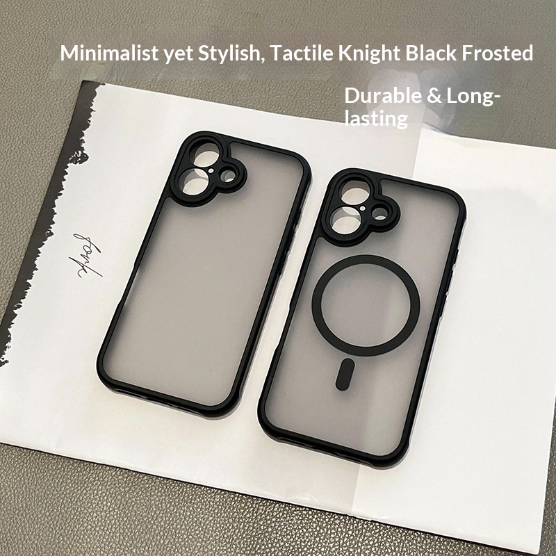 Iphone 16 pro max dėklas magnetinis matinis apsauginis dangtelis_voghion.com