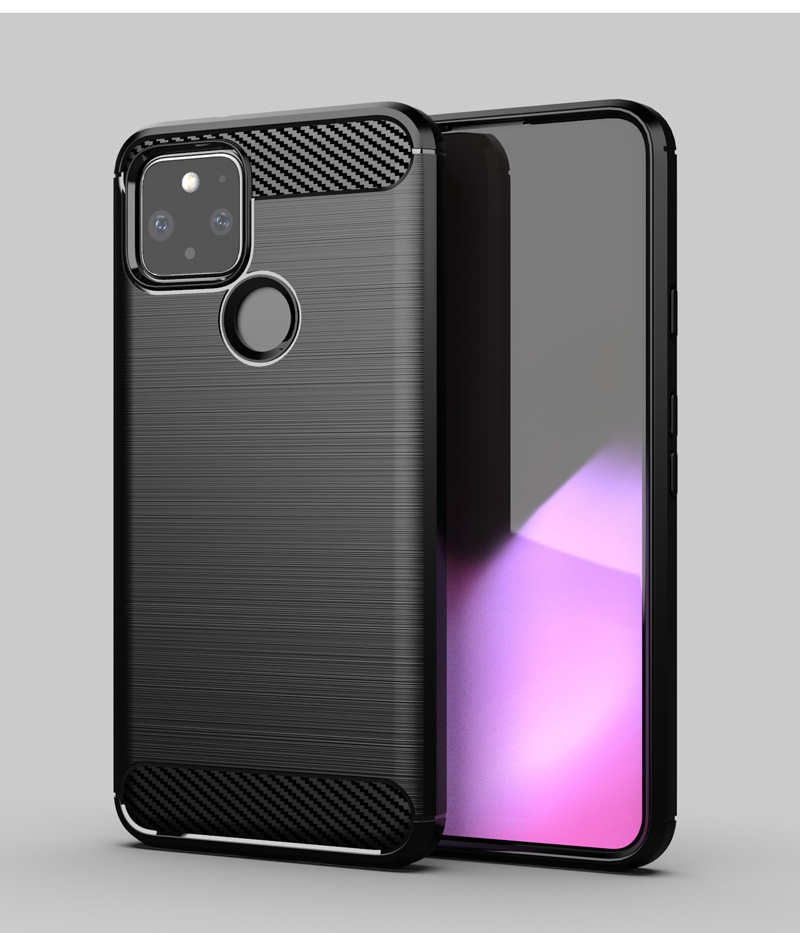 Compatibel met Pixel 5 telefoonhoesje Google beschermhoes 7 Pro ST siliconen geborsteld volledige dekking geïntegreerd_voghion.com