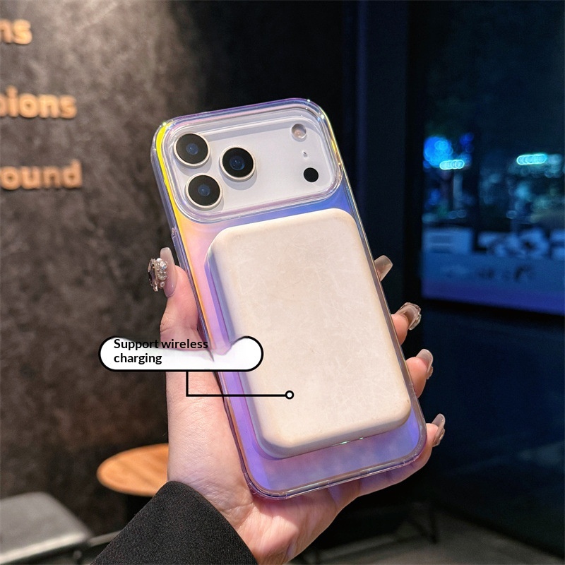 Magnetic Phone Case For Iphone 17 Pro Max Glossy Laser Corrugated_voghion.com