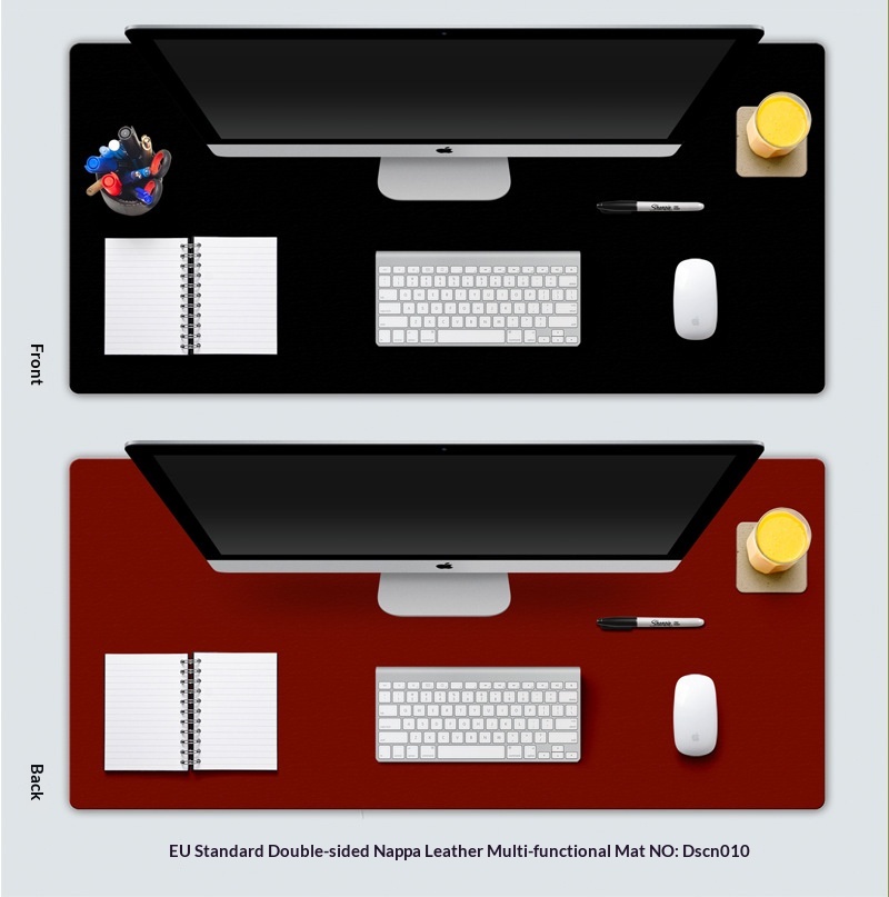 Double Sided Desk Mat Waterproof Leather Mouse Pad For Laptop_voghion.com