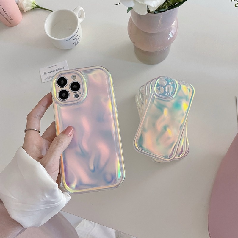 Custodia per iPhone 14 Pro Max in stile Laser di Zhao Lu Si, custodia di alta gamma per iPhone 13, custodia semplice e alla moda con motivo meteorite per iPhone 12._voghion.com