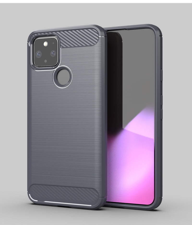 Compatibel met Pixel 5 telefoonhoesje Google beschermhoes 7 Pro ST siliconen geborsteld volledige dekking geïntegreerd_voghion.com