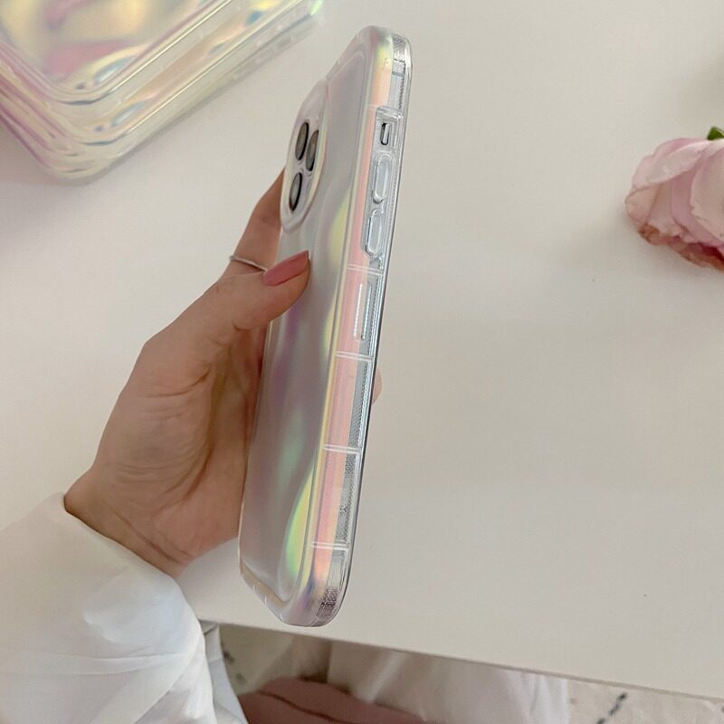 Custodia per iPhone 14 Pro Max in stile Laser di Zhao Lu Si, custodia di alta gamma per iPhone 13, custodia semplice e alla moda con motivo meteorite per iPhone 12._voghion.com