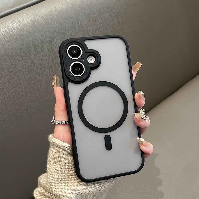 Iphone 16 pro max dėklas magnetinis matinis apsauginis dangtelis_voghion.com