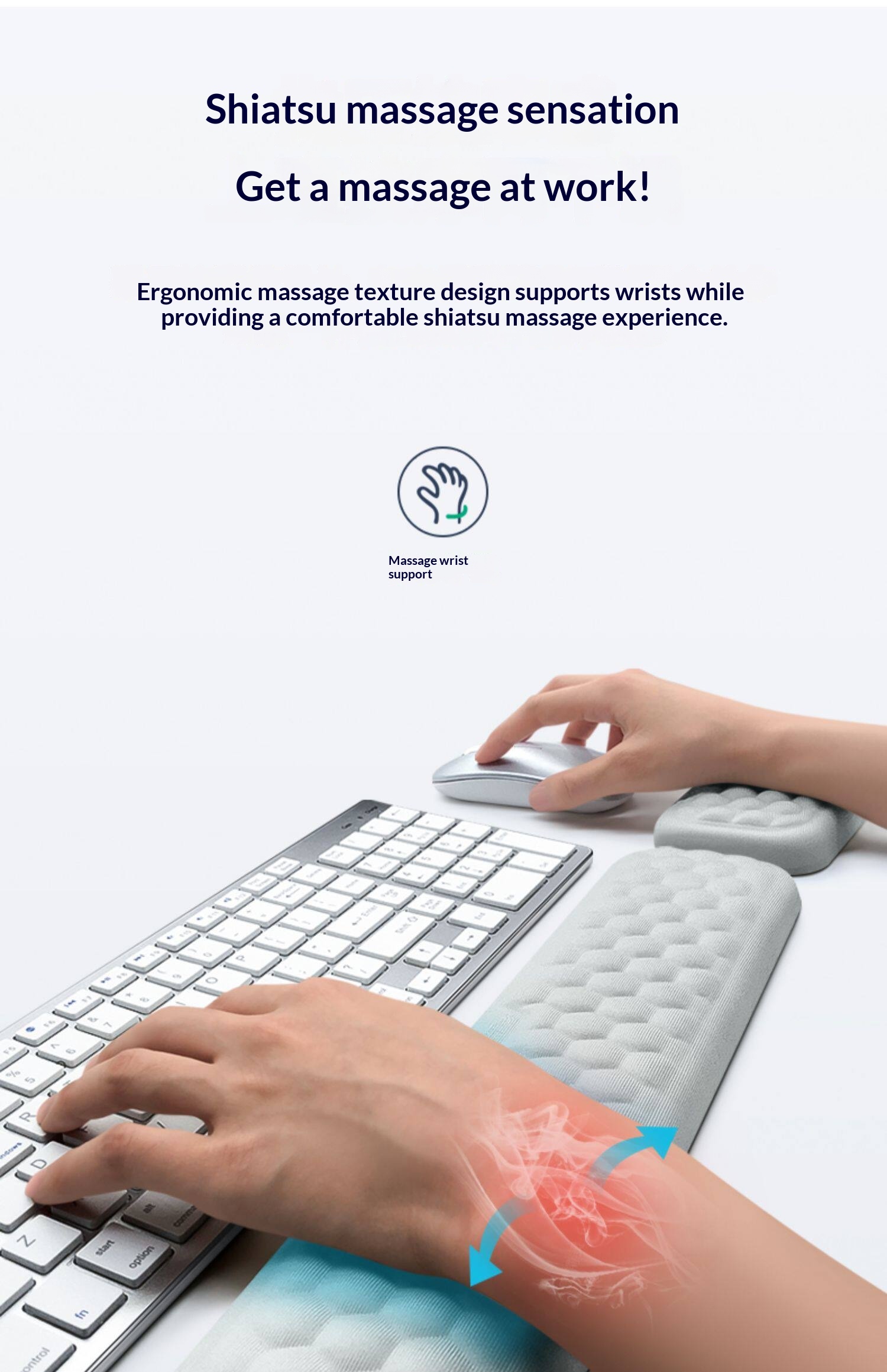 Mechanical Keyboard Memory Foam Mouse Support Comfortable Rest Wrist Pad For Women And Men_voghion.com