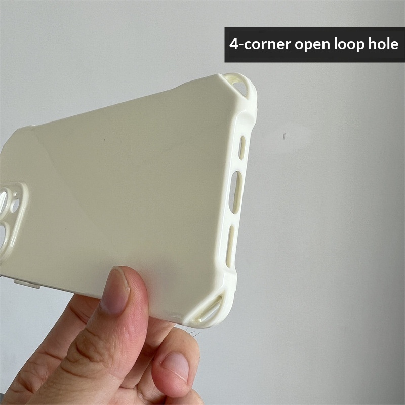 17 Large Four-Corner Cutout Case IPhone 16 Pro Max Compatible Solid Color Precision Hole Anti-Drop Phone Cover 15_voghion.com