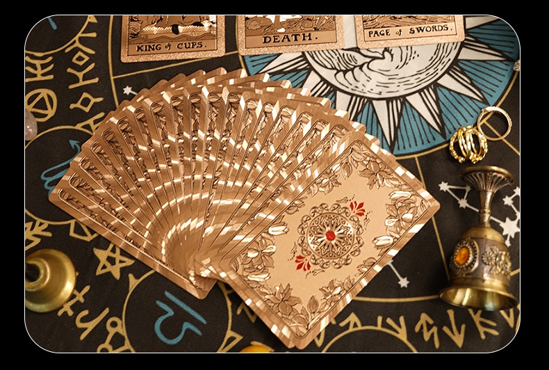 Rose Waite Tarot Deck With Gold Foil Complete Set For Beginners_voghion.com